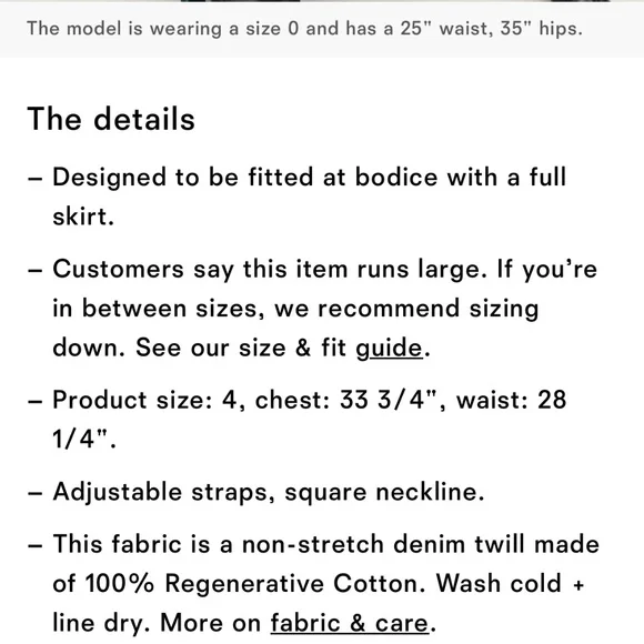 Reformation Tagliatelle Denim Midi Dress Blue - Size 6 - Picture 6 of 6